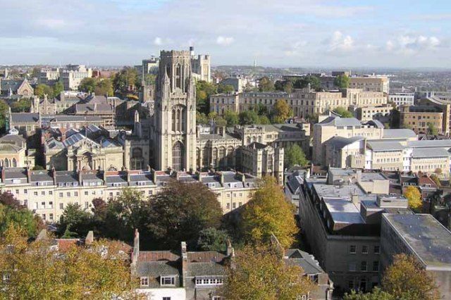 Bristol University from Cabot Tower