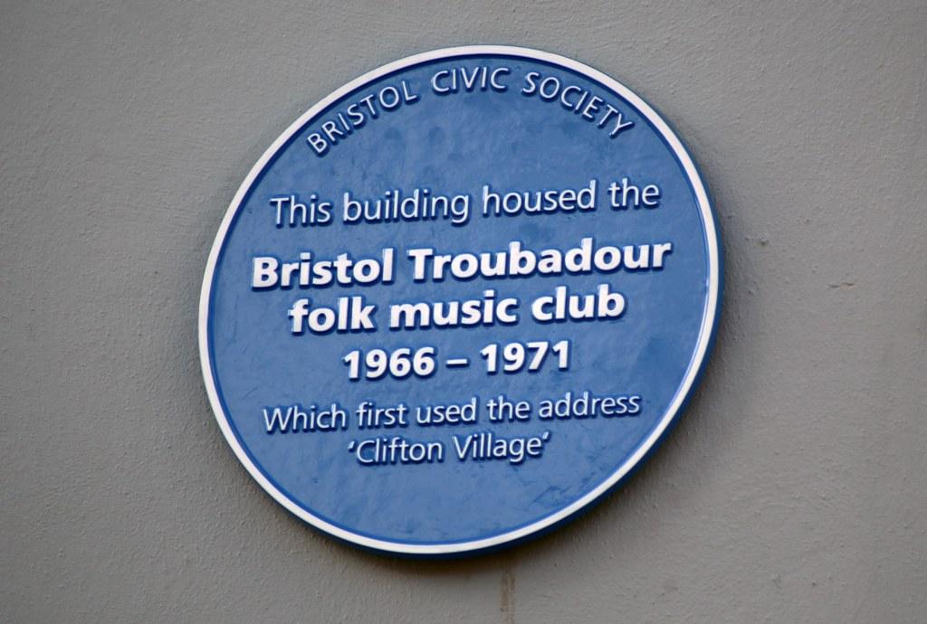Troubadours Blue Plaque