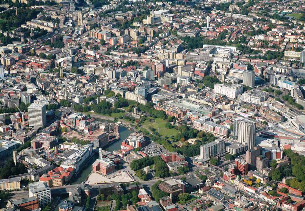 Aerial photograph of the city