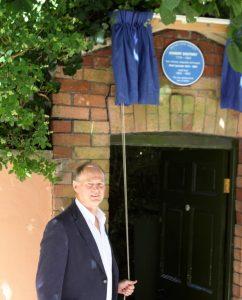 Professor Robin Jarvis reveals the plaque