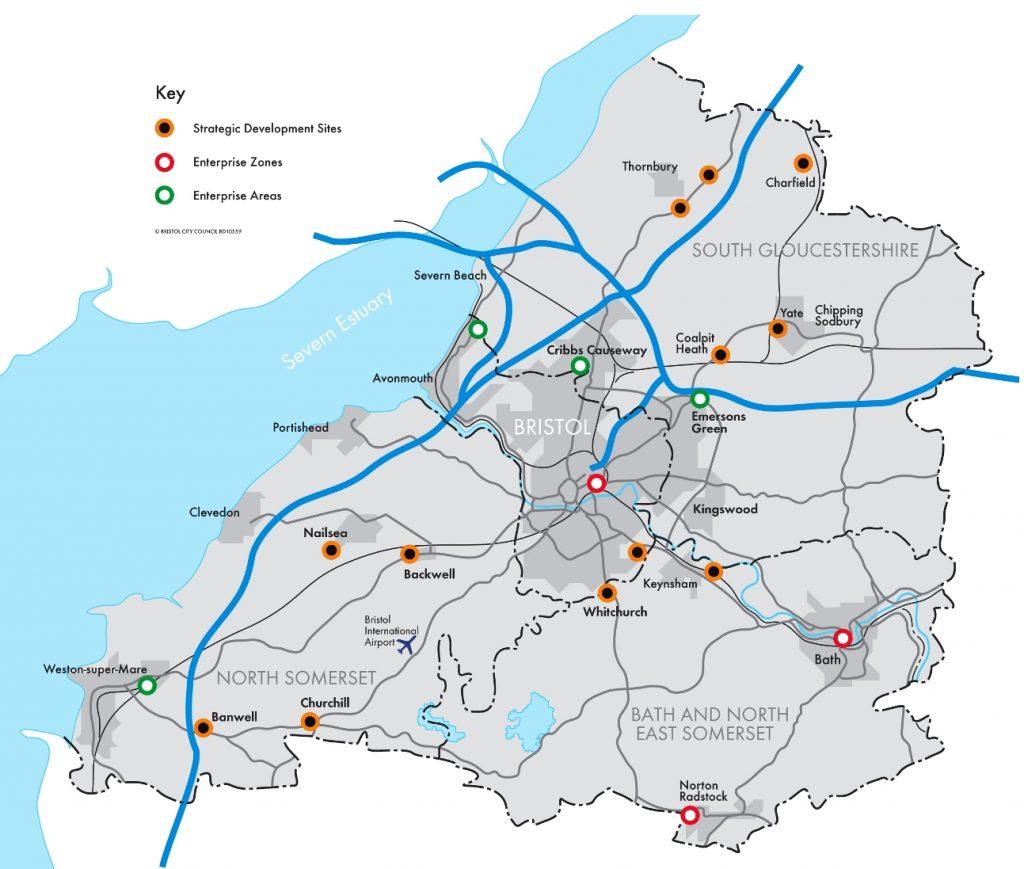 Map showing proposed housing