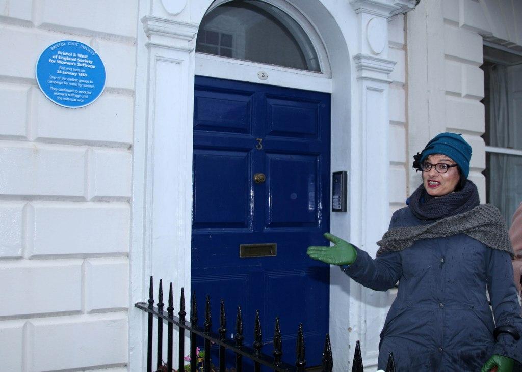 Bristol MP, Thangham Debbonaire unveils the blue plaque.